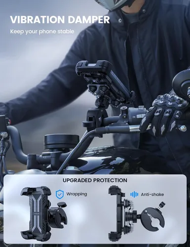 Vista 3 de Lamicall Soporte de teléfono para motocicleta y bicicleta