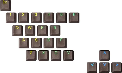 Vista 19 de Ranked Juego de teclas de goma Double Shot translúcido Perfil OEM para teclado mecánico para juegos (negro, 23 teclas)