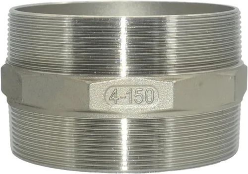 Vista 10 de Pezón hexagonal roscado macho NPT de 1/8 "x 1/8", acoplador rápido de acero inoxidable 304 (1/4")