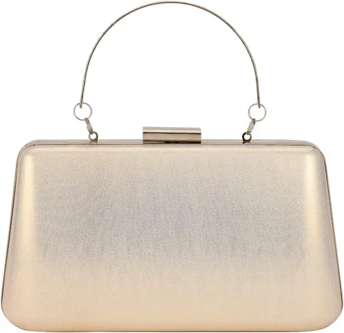 Vista 3 de ZHANNI Elegante caja de embrague de noche para mujer, con marco de metal, bolso de noche, bolso de mano, boda, graduación, fiesta, novia, embrague