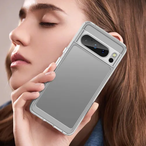 Vista 2 de Diseño para Google Pixel 8 Pro, funda ultradelgada que no se pone amarillenta, transparente a prueba de golpes con cubierta protectora rígida
