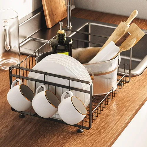 Vista 3 de Fashionwu Cesta de frutas de 2 niveles con 4 ganchos extraíbles para plátano, frutero para encimera de cocina, organizador de almacenamiento