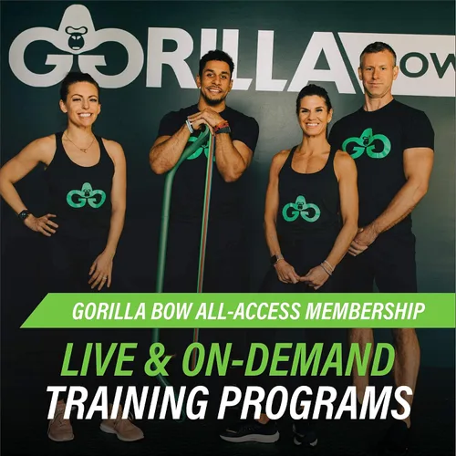 Vista 3 de Gorilla Bow Original All-in-One Portable Home Gym System, Professional-Grade Resistance Band Bar for Strength Training, HIIT & Full Body Workouts