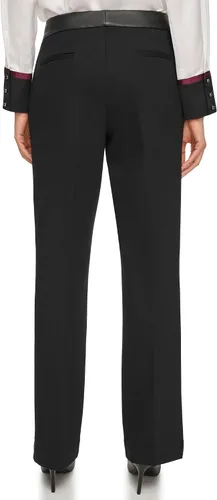 Vista 4 de Karl Lagerfeld Paris Pantalón Ponte de piel sintética con cintura para mujer