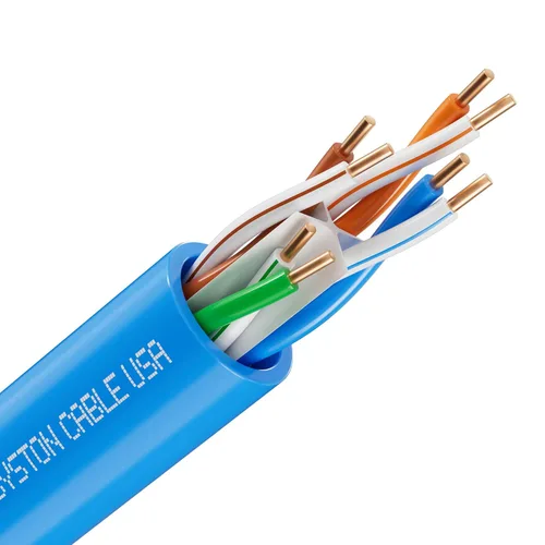 Vista 12 de Cable de Internet Ethernet Cat6e – 10 pies, 600 MHz 23AWG de alambre de cobre sólido desnudo apto para exteriores/interiores, sin extremos de 10