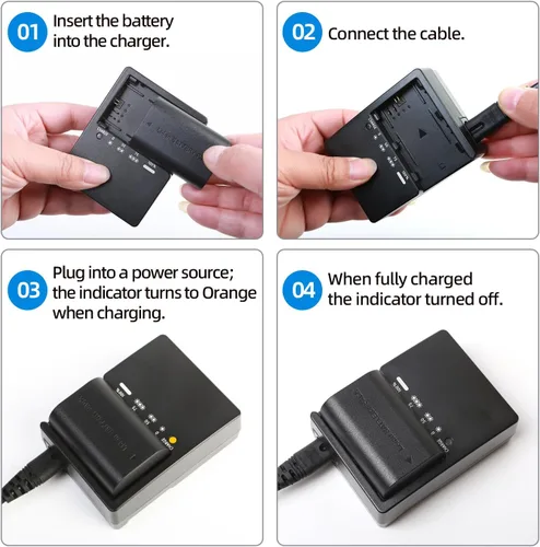 Vista 6 de Cargador LP-E6 para LC-E6 LC-E6E LC-E6N LP-E6NH Batería Compatible con Canon EOS R5 R6 6D 7D 5D 5DS 5DS R 60D 60DA 70D 80D 5D Mark III 90D Mark II