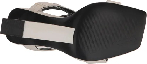 Vista 4 de Guess Sandalia de tacón Bacio3 para mujer, patente blanca, talla 9