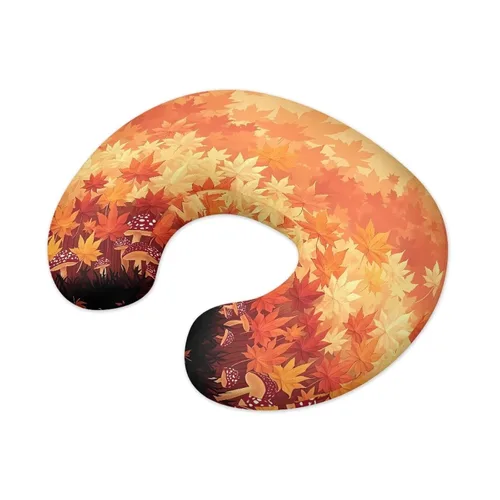 Vista 2 de Nursing Pillow Cover Stretchy Autumn Mushroom Ombre Cover for Breastfeeding Pillows Nursing Pillow Case for Newborn Fits the Original Support Pillow