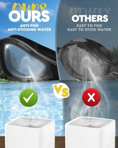 Vista 3 de Gafas de natación, antivaho y UV, gafas de natación transparentes, gafas de natación a prueba de fugas para adultos, hombres y mujeres