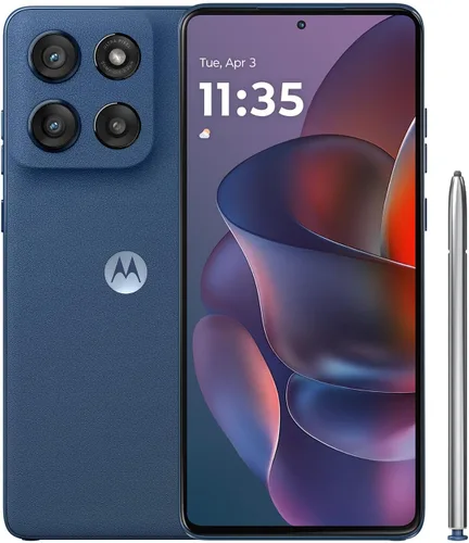 Vista 2 de Motorola Moto G Stylus 5G 2024 desbloqueado 8/128GB 50MP cámara Caramel Latte + Moto Buds 2 Bundle