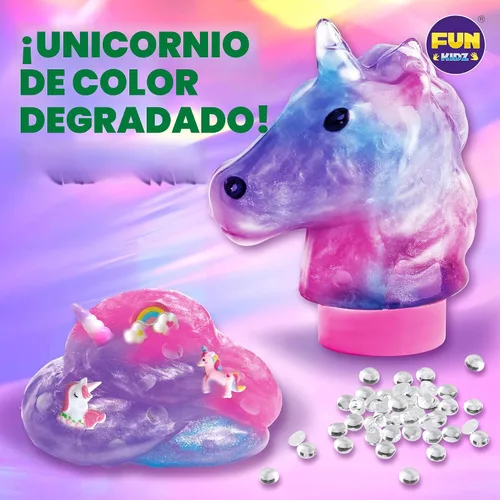 Vista 4 de Kit de Slime de Unicornio Esponjoso para Niñas, FunKidz Regalo de Slime de Nube para Mayores de 6 Años, Divertido Kit de Fabricación de Slime