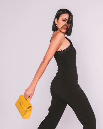 Vista 4 de Levantine KENDA - Mini bandolera con solapa para mujer, bolso de mano, bolso con asa superior