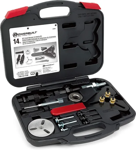 Vista 3 de Powerbuilt Kit de herramientas para quitar e instalar el embrague de aire acondicionado, removedor e instalador de embragues de compresor de CA