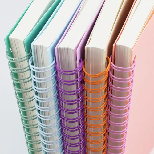 Vista 5 de Paquete de 5 cuadernos espiral con líneas para mujeres y hombres, 21 x 14.5 cm / 8.3 x 5.7 pulgadas, 80 hojas/160 páginas, cuaderno de reglas