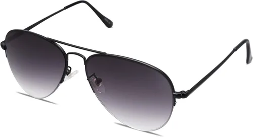 Vista 7 de SOJOS Men's Women's Aviator Sunglasses, Classic Semi Metal Frame INSPIRATION SJ1106