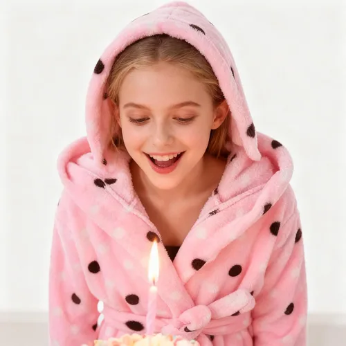 Vista 39 de E.W Apparel Bata de baño de forro polar con capucha para niños, bata suave y mullida para niños pequeños