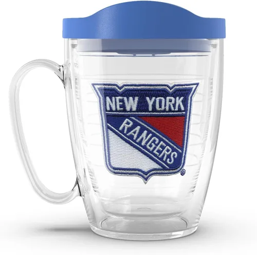 Vista 24 de Taza aislada Tervis de doble pared fabricada en Estados Unidos con logotipo principal de NHL Buffalo Sabres, mantiene las bebidas frías y calientes
