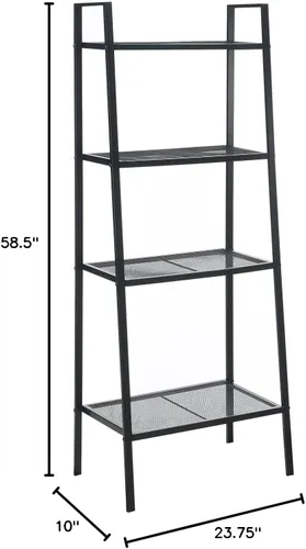 Vista 3 de Convenience Concepts Designs2Go - Soporte de metal para plantas de 4 niveles, color negro