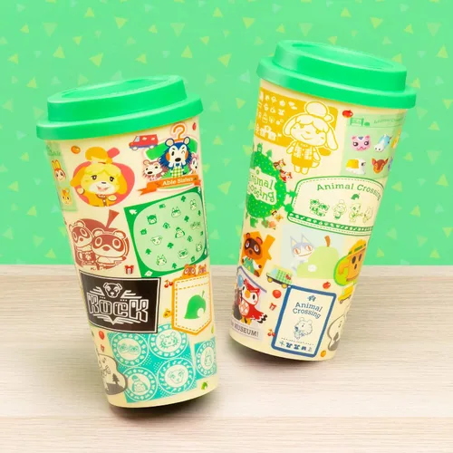 Vista 7 de Paladone PP7723NN Animal Crossing Taza de viaje con licencia oficial, Plástico, Multicolor, 350 ml