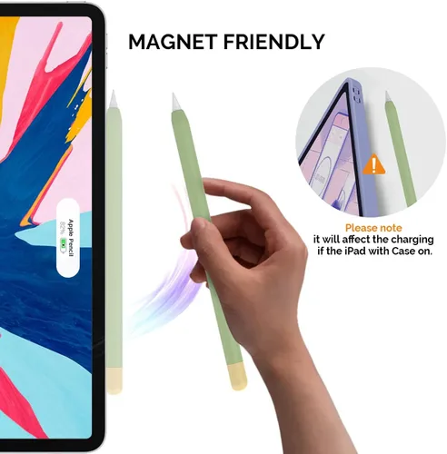 Vista 3 de AHASTYLE Funda Duotone para Apple Pencil de 2ª generación y Apple Pencil Pro (2024) Funda protectora ultra delgada de silicona compatible con carga