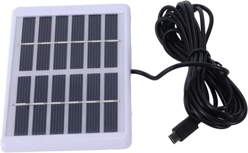 Vista 3 de TOPINCN Mini panel solar de 1.2W 6V, cargador solar USB con puerto micro USB, silicio policristalino, alta eficiencia, negro