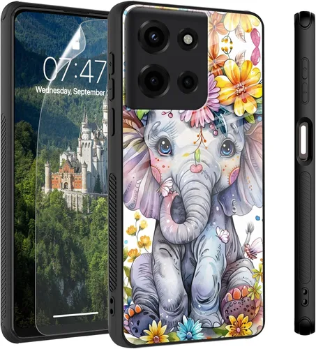 Vista 33 de Funda para Motorola Moto Edge 2022, cubierta trasera de vidrio templado con protector de pantalla, funda protectora a prueba de golpes para Motorola