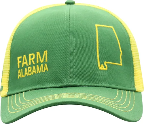 Vista 103 de John Deere Gorra de béisbol con logotipo y malla trasera con contraste, para hombre
