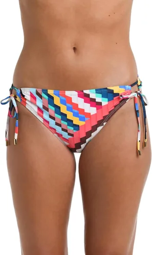 Vista 64 de La Blanca Parte inferior de bikini hipster con lazo lateral para mujer Negro/ Luces de la ciudad