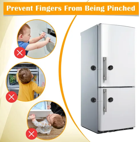 Vista 6 de 4 cerraduras para refrigerador, cerradura de puerta de refrigerador sin taladro, cerradura de nevera con contraseña, mini cerradura digital