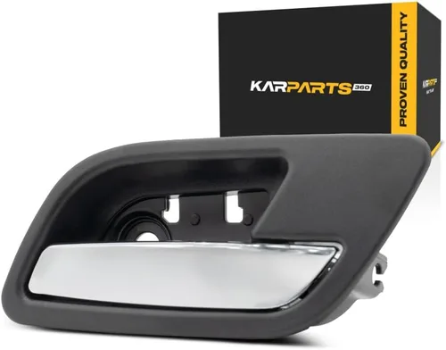 Vista 11 de Para GMC Yukon XL 1500 Manija de puerta interior trasera, bisel negro del lado del conductor con palanca cromada 2007-2014 Recorte: SLE/SLT/Denali