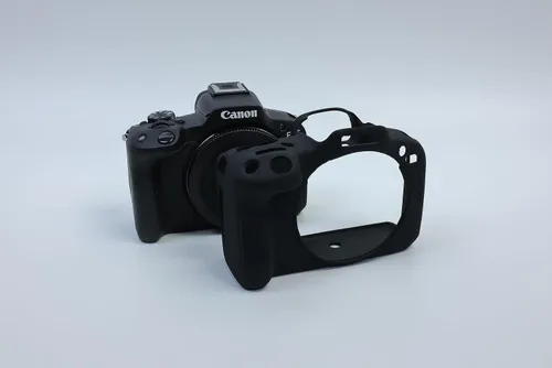 Vista 6 de Funda para Canon Eos R50, ultrafina, ligera, de goma, suave, de silicona, para Canon Eos R50 (negro)