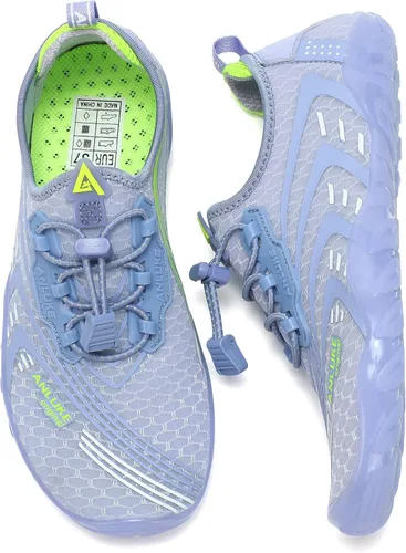 Vista 7 de ANLUKE Zapatos de agua para hombre y mujer, zapatos de natación, zapatos acuáticos, de secado rápido, para playa, surf, deportes acuáticos