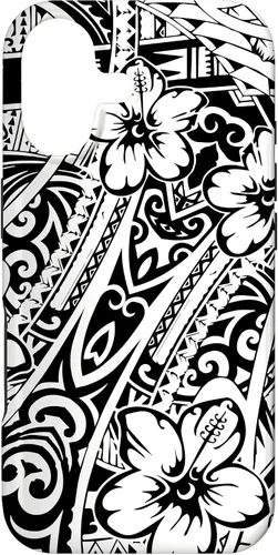 Vista 32 de iPhone 16 lindo tatuaje polinesio hawaiano tribal samoano patrón caso