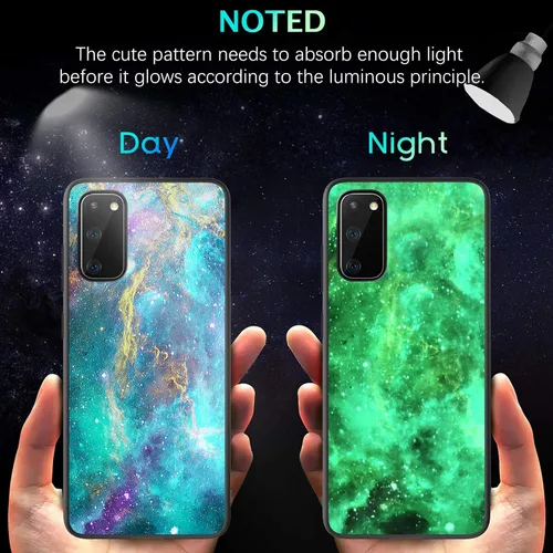Vista 2 de BENTOBEN Funda para Galaxy S20 FE, funda para teléfono Samsung S20 FE 5G, ajuste delgado, que brilla en la oscuridad, híbrido, policarbonato duro