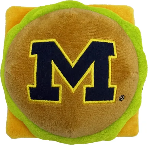 Vista 22 de NCAA Alabama Crimson Tide HOT Dog - Juguete de peluche para perros y gatos, juguete de peluche para perros y gatos con chirriador interior y hermoso