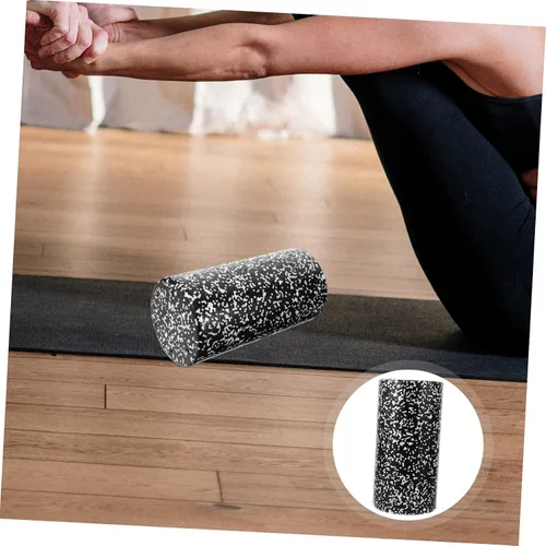 Vista 8 de Rodillo de yoga de espuma de alta densidad para masaje muscular, relajación, superficie antideslizante con diseño de ranura, equipo de fitness