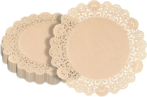 Vista 47 de Restaurantware Pastry Tek Blondas de Encaje de 4 x 4 Pulgadas 100 Vajilla Decorativa - Blondas de Mesa Desechables Redondas de Papel Negro
