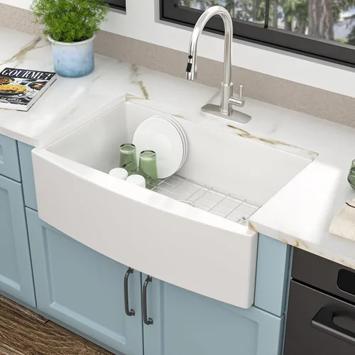 Vista 12 de Lavandería blanca de 24 "x18" Lavabo de porcelana de cerámica de Blanco