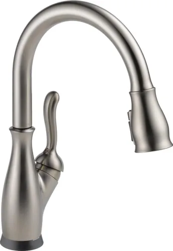 Vista 10 de Delta Leland Grifo de Cocina Táctil de Níquel Cepillado con Rociador Desplegable, Grifo Táctil Tradicional de Un Solo Orificio para Fregadero