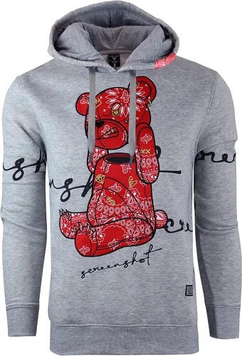 Vista 81 de SCREENSHOT Sudadera urbana de forro polar para hombre, diseño de dibujos animados de animación, parche bordado de gel