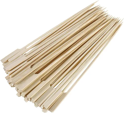 Vista 9 de Gmark Pinchos de paleta de bambú de 7" 100 ct, Púas de paleta de bambú natural, púas de barbacoa GM1032A