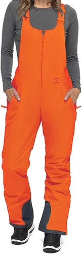 Vista 2 de Multitrust Pantalones de nieve impermeables para mujer, overol de esquí con aislamiento, snowboard y bolsillo