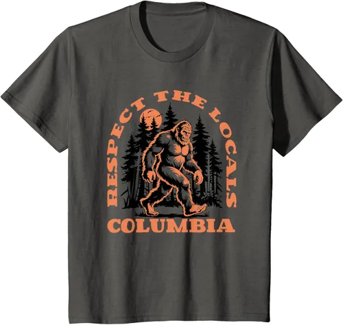 Vista 21 de Columbia Bigfoot Respect the Locals - Camiseta retro Sasquatch