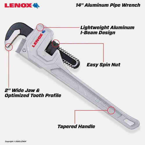 Vista 2 de LENOX Llave de tubo de aluminio, 14 pulgadas (LXHT90614)