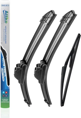 Vista 14 de ATTKE Limpiaparabrisas para Todo Clima, 15" + 15" Delanteros y 13" Trasero para Jeep Wrangler 2008-2018, Estilo OE Genuino (3 Limpiaparabrisas)