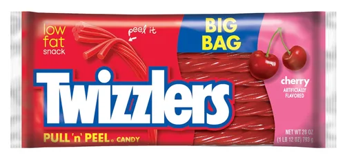 Vista 2 de TWIZZLERS Caramelo de regaliz, cereza, 2.25 onzas (paquete de 36)