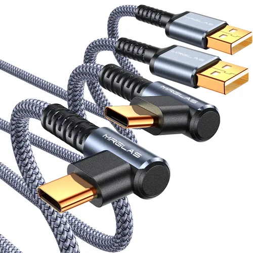 Vista 16 de MRGLAS Cable USB C 3.2A, cable USB a USBC (paquete de 4), cable de carga Gris