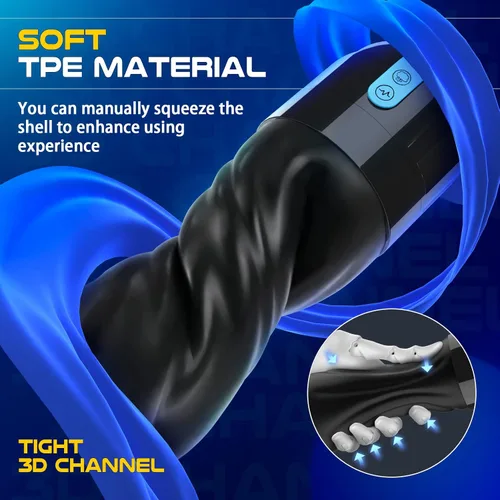Vista 2 de Juguetes sexuales para adultos para hombres, Movakativ masturbador masculino de succión con bomba de pene, 10 vibraciones y 5 succiones, vibrador