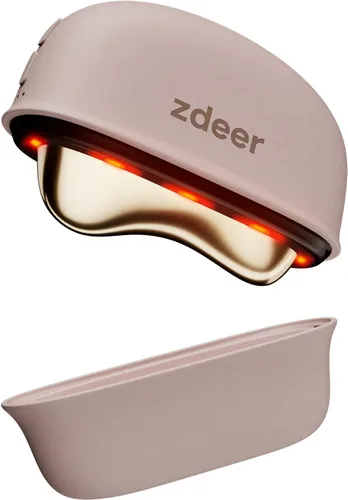 Vista 10 de ZDEER GS5 - Kit eléctrico de Gua Sha con calefacción, herramienta masajeadora facial de luz roja, rosa