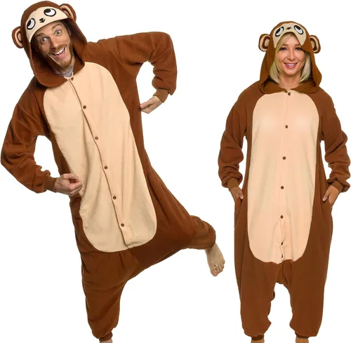 Vista 11 de Funziez! - Disfraz de Halloween para adultos, dinosaurio y tiburón; mameluco de felpa unisex de una pieza para adultos, hombres y mujeres Alien Azul